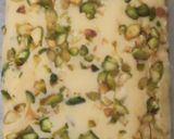 A picture of step 4 of Pista Kesar Milk Burfi.