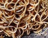 A picture of step 9 of Triple Schezwan fried rice.