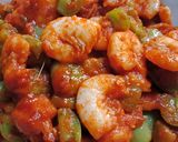 Foto langkah ke 4 dari resep Balado udang tomat ijo.