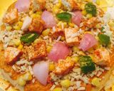 A picture of step 3 of Tandoori farm fresh pizza.