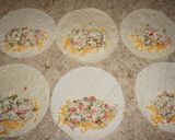 A picture of step 3 of Albacore Pea Chimichanga Salad.