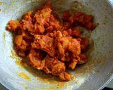 A picture of step 2 of Mooli Sabzi.