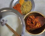 A picture of step 3 of Tiranga Sabzi-Green Chana Paneer Sabzi(Kathiawadi style).