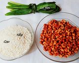 Hình bước làm 1 của món CHÁO đậu đỏ... nước cốt dừa