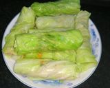 Hình bước làm 3 của món Bắp cải gói thịt hấp