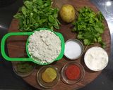 A picture of step 1 of Methi Bajara (Pearl Millet) paratha.