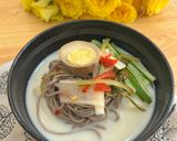 Hình bước làm 4 của món Mì Soba Sữa Đậu Nành Lạnh