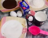 A picture of step 1 of Chocolate fusion cake 🎂🎂.