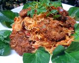รูปขั้นตอนการทำที่ 4 ของ ขนมจีนผัดน้ำพริกอ่องไส้อั่ว Spicy Somen #leftover #upcycle no.14