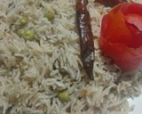 A picture of step 7 of Matar Pulao.