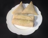 A picture of step 4 of Samosa nd spring rolls.