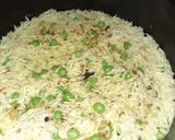 A picture of step 3 of Mattar Pulao.