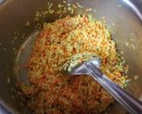 A picture of step 3 of Hyderabadi khichdi (red gram khichdi).
