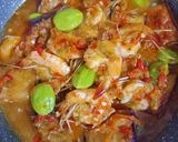 Foto langkah ke 5 dari resep Balado Udang Terong Pete.