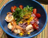 รูปขั้นตอนการทำที่ 2 ของ ยำตับหวานข้าวโพดกุ้งสด