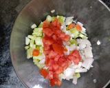 A picture of step 3 of Fifty fifty open sandwich.