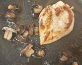 A picture of step 3 of Garlic buttered Chicken & Mushrooms ❤.