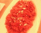 A picture of step 9 of Gajar ka halwa with peels.