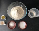 A picture of step 1 of Neapolitan pizza (including the dough).