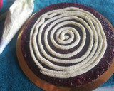 Foto del paso 6 de la receta: Tarta de chocolate rellena de frambuesa y mousse de vainilla 🥧