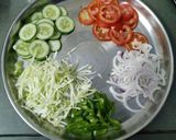 A picture of step 4 of Healthy Sub Sandwich (Multigrain spinach loaf and Rajma Tikki).
