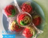 Foto langkah ke 5 dari resep Bolu mawar pelangi (Kukus).