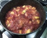 Une image de l'étape 8 de Compote de pêches de vigne, pomme et bananes.