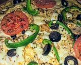 A picture of step 4 of Maxican pizza omelette.