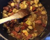 Une image de l'étape 6 de Maccheroni au chorizo champignons et coeurs d artichauts.