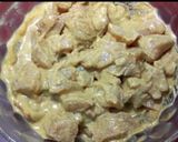 A picture of step 3 of Boneless achaar chicken.