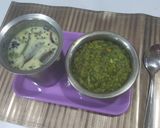 A picture of step 4 of Sahi veg palak paneer rice.