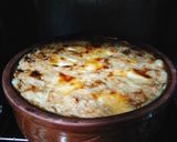 A picture of step 4 of Om Ali with Puff Pastry.