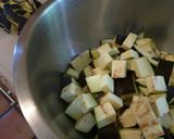 A picture of step 1 of Sesame miso eggplant side.