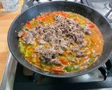 Une image de l'étape 16 de Riz à l’agneau, tomates, poivron, citron et épices.