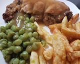 A picture of step 6 of My Stuffed Peppered Chicken breast with Homemade Chips + Peas.