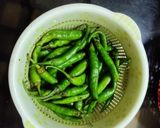 A picture of step 2 of Masala mirchi.