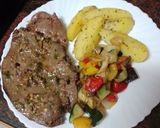 Foto del paso 6 de la receta Hígado a la plancha con papas salteadas y salteado de verduras