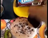 A picture of step 5 of Oreo delight shake.
