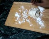 A picture of step 8 of Italian panner ravioli with pink sauce.