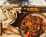 Foto langkah ke 7 dari resep Mie Goreng Sapi Belacan.