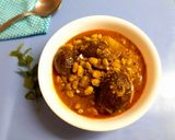 A picture of step 4 of Brinjal pavta Sabji.