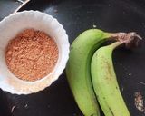 A picture of step 1 of Raw banana fry.