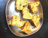 A picture of step 5 of Heart shaped Korean rolled omlette canapé.
