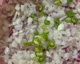 A picture of step 1 of Paneer bhurgi.