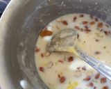 A picture of step 1 of Gulab jamuni pudding.