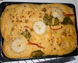 A picture of step 4 of Focaccia bread recipe.