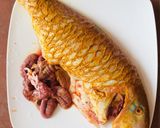 Hình bước làm 1 của món Cá mó xanh nướng than
