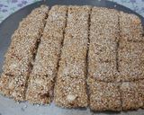 A picture of step 7 of Seasome seeds (till) peanuts jaggery chikki(till gud chikki).