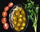 A picture of step 12 of Hariyali Aloo / Dhaniya Aloo.