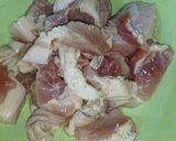 A picture of step 1 of Fried Pork Belly with Coriander.